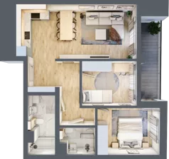 3 pokoje, mieszkanie 61,53 m², piętro 4, oferta nr A.44, Dolna Górna Wilda, Poznań, Wilda, Wilda, ul. Górna Wilda