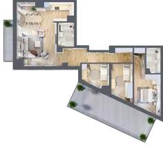 4 pokoje, mieszkanie 95,78 m², piętro 6, oferta nr A.61, Dolna Górna Wilda, Poznań, Wilda, Wilda, ul. Górna Wilda