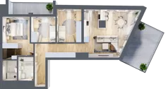 4 pokoje, mieszkanie 79,83 m², piętro 6, oferta nr A.62, Dolna Górna Wilda, Poznań, Wilda, Wilda, ul. Górna Wilda