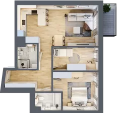 3 pokoje, mieszkanie 72,73 m², parter, oferta nr B.02, Dolna Górna Wilda, Poznań, Wilda, Wilda, ul. Górna Wilda