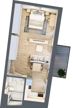 1 pokój, mieszkanie 39,38 m², piętro 1, oferta nr B.13, Dolna Górna Wilda, Poznań, Wilda, Wilda, ul. Górna Wilda