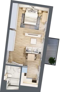 1 pokój, mieszkanie 39,30 m², piętro 2, oferta nr B.23, Dolna Górna Wilda, Poznań, Wilda, Wilda, ul. Górna Wilda