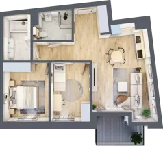 3 pokoje, mieszkanie 63,93 m², piętro 2, oferta nr B.26, Dolna Górna Wilda, Poznań, Wilda, Wilda, ul. Górna Wilda
