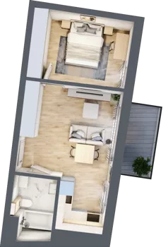 2 pokoje, mieszkanie 38,64 m², piętro 3, oferta nr B.33, Dolna Górna Wilda, Poznań, Wilda, Wilda, ul. Górna Wilda
