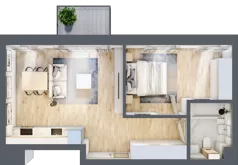 2 pokoje, mieszkanie 45,10 m², piętro 4, oferta nr C.41, Dolna Górna Wilda, Poznań, Wilda, Wilda, ul. Górna Wilda