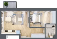 2 pokoje, mieszkanie 44,85 m², piętro 5, oferta nr C.51, Dolna Górna Wilda, Poznań, Wilda, Wilda, ul. Górna Wilda