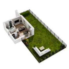1 pokój, mieszkanie 31,12 m², parter, oferta nr C1.01, Awionika, Gdańsk, Matarnia, ul. Radiowa