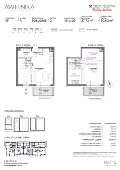 1 pokój, mieszkanie 60,60 m², piętro 2, oferta nr B1.A.09, Awionika, Gdańsk, Matarnia, ul. Radiowa