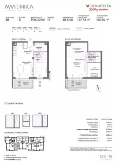 1 pokój, mieszkanie 60,55 m², piętro 2, oferta nr B1.B.06, Awionika, Gdańsk, Matarnia, ul. Radiowa