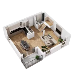 1 pokój, mieszkanie 90,28 m², piętro 2, oferta nr B1.B.07, Awionika, Gdańsk, Matarnia, ul. Radiowa