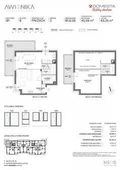 1 pokój, mieszkanie 63,25 m², piętro 2, oferta nr B1.B.08, Awionika, Gdańsk, Matarnia, ul. Radiowa