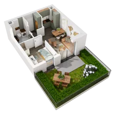 2 pokoje, mieszkanie 33,21 m², parter, oferta nr 6.A.04, Urzeka - budynek 6 , Gdańsk, Jasień, ul. Guderskiego / Czermińskiego