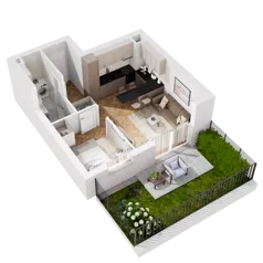 2 pokoje, mieszkanie 33,50 m², parter, oferta nr 8.A.04, Urzeka - budynek 8, Gdańsk, Jasień, ul. Guderskiego / Czermińskiego