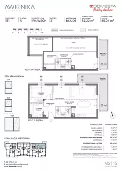 2 pokoje, mieszkanie 85,04 m², piętro 2, oferta nr B1.A.06, Awionika, Gdańsk, Matarnia, ul. Radiowa