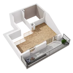 2 pokoje, mieszkanie 93,94 m², piętro 2, oferta nr B1.A.07, Awionika, Gdańsk, Matarnia, ul. Radiowa