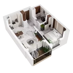 2 pokoje, mieszkanie 41,30 m², piętro 1, oferta nr B.2.5, GreenLine, Gdańsk, Piecki-Migowo, Matemblewo, ul. Rakoczego