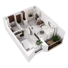 2 pokoje, mieszkanie 43,18 m², piętro 2, oferta nr A.3.6, GreenLine, Gdańsk, Piecki-Migowo, Matemblewo, ul. Rakoczego