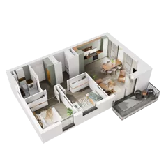 3 pokoje, mieszkanie 63,11 m², piętro 3, oferta nr 6.A.30, Urzeka - budynek 6 , Gdańsk, Jasień, ul. Guderskiego / Czermińskiego