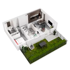 3 pokoje, mieszkanie 54,66 m², piętro 1, oferta nr 9.A.12, Urzeka - budynek 9, Gdańsk, Jasień, ul. Guderskiego / Czermińskiego