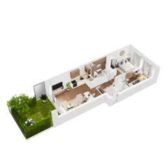 3 pokoje, mieszkanie 59,01 m², parter, oferta nr A.1.5, #NaSwoim2, Gdańsk, Chełm, ul. Ptasia 22