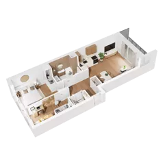 3 pokoje, mieszkanie 59,01 m², piętro 1, oferta nr B.2.1, #NaSwoim2, Gdańsk, Chełm, ul. Ptasia 22