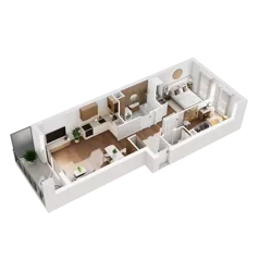 3 pokoje, mieszkanie 59,01 m², piętro 2, oferta nr B.3.1, #NaSwoim2, Gdańsk, Chełm, ul. Ptasia 22