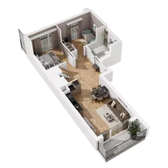 3 pokoje, mieszkanie 82,53 m², piętro 2, oferta nr B1.A.10, Awionika, Gdańsk, Matarnia, ul. Radiowa