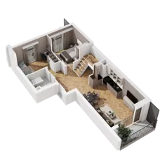 3 pokoje, mieszkanie 82,52 m², piętro 2, oferta nr B1.B.05, Awionika, Gdańsk, Matarnia, ul. Radiowa