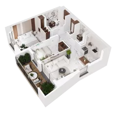 3 pokoje, mieszkanie 55,41 m², piętro 2, oferta nr B.3.4, GreenLine, Gdańsk, Piecki-Migowo, Matemblewo, ul. Rakoczego