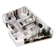 3 pokoje, mieszkanie 66,29 m², piętro 4, oferta nr A.5.3, GreenLine, Gdańsk, Piecki-Migowo, Matemblewo, ul. Rakoczego