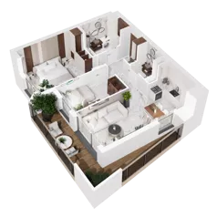 3 pokoje, mieszkanie 55,41 m², piętro 4, oferta nr B.5.4, GreenLine, Gdańsk, Piecki-Migowo, Matemblewo, ul. Rakoczego