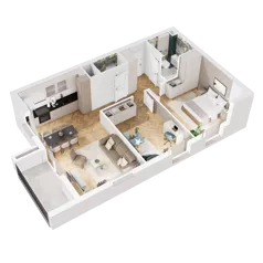 3 pokoje, mieszkanie 67,47 m², piętro 2, oferta nr 9.A.12, Nowe Południe - budynek 9 , Gdańsk, Orunia Górna-Gdańsk Południe, Maćkowy, ul. Starogrodzka / Borkowska