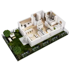 3 pokoje, mieszkanie 65,08 m², piętro 1, oferta nr 8.A.06, Nowe Południe - budynek 8, Gdańsk, Orunia Górna-Gdańsk Południe, Maćkowy, ul. Starogrodzka / Borkowska