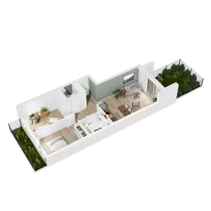 3 pokoje, mieszkanie 63,19 m², parter, oferta nr 10.A.04, Nowe Południe - budynek 10, Gdańsk, Orunia Górna-Gdańsk Południe, Maćkowy, ul. Starogrodzka / Borkowska