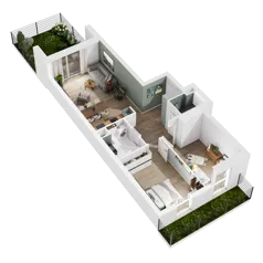 3 pokoje, mieszkanie 63,81 m², piętro 1, oferta nr 10.A.08, Nowe Południe - budynek 10, Gdańsk, Orunia Górna-Gdańsk Południe, Maćkowy, ul. Starogrodzka / Borkowska