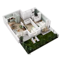 3 pokoje, mieszkanie 62,42 m², parter, oferta nr 10.B.03, Nowe Południe - budynek 10, Gdańsk, Orunia Górna-Gdańsk Południe, Maćkowy, ul. Starogrodzka / Borkowska