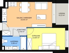 2 pokoje, apartament inwestycyjny 41,93 m², piętro 3, oferta nr A.4.10, Apartamenty Remedium, Gdańsk, Aniołki,  ul. Mariana Smoluchowskiego