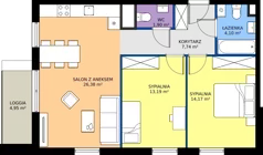 3 pokoje, mieszkanie 67,47 m², piętro 3, oferta nr 9.A.19, Nowe Południe - budynek 9 , Gdańsk, Orunia Górna-Gdańsk Południe, Maćkowy, ul. Starogrodzka / Borkowska