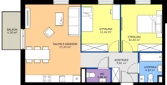 3 pokoje, mieszkanie 65,02 m², piętro 5, oferta nr 8.A.30, Nowe Południe - budynek 8, Gdańsk, Orunia Górna-Gdańsk Południe, Maćkowy, ul. Starogrodzka / Borkowska