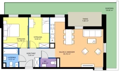 3 pokoje, mieszkanie 66,29 m², parter, oferta nr 10.A.01, Nowe Południe - budynek 10, Gdańsk, Orunia Górna-Gdańsk Południe, Maćkowy, ul. Starogrodzka / Borkowska