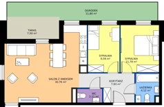 3 pokoje, mieszkanie 66,29 m², parter, oferta nr 10.B.04, Nowe Południe - budynek 10, Gdańsk, Orunia Górna-Gdańsk Południe, Maćkowy, ul. Starogrodzka / Borkowska