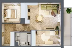 3 pokoje, mieszkanie 53,32 m², piętro 2, oferta nr M.A26, 3 Wymiary Bronowice, Kraków, Prądnik Biały, Bronowice Wielkie, ul. Stelmachów