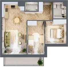 3 pokoje, mieszkanie 59,85 m², piętro 2, oferta nr M.B22, 3 Wymiary Bronowice, Kraków, Prądnik Biały, Bronowice Wielkie, ul. Stelmachów
