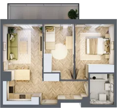 3 pokoje, mieszkanie 52,91 m², piętro 3, oferta nr M.C34, 3 Wymiary Bronowice, Kraków, Prądnik Biały, Bronowice Wielkie, ul. Stelmachów
