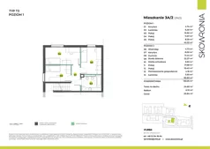 6 pokoi, mieszkanie 133,28 m², piętro 1, oferta nr 3N/2, Skowronia, Kraków, Podgórze Duchackie, Wola Duchacka, ul. Skowronia