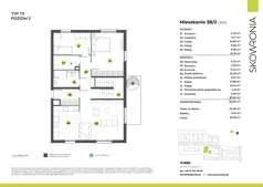 6 pokoi, mieszkanie 133,28 m², piętro 1, oferta nr 3S/2, Skowronia, Kraków, Podgórze Duchackie, Wola Duchacka, ul. Skowronia