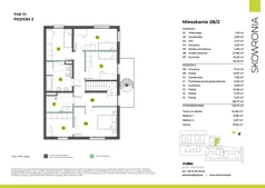 5 pokoi, mieszkanie 143,10 m², piętro 1, oferta nr 2B-2, Skowronia, Kraków, Podgórze Duchackie, Wola Duchacka, ul. Skowronia