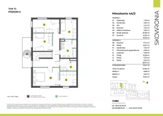 5 pokoi, mieszkanie 143,11 m², piętro 1, oferta nr 4A-2, Skowronia, Kraków, Podgórze Duchackie, Wola Duchacka, ul. Skowronia