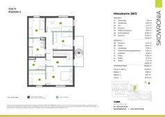 5 pokoi, mieszkanie 138,68 m², piętro 1, oferta nr 2B-2, Skowronia, Kraków, Podgórze Duchackie, Wola Duchacka, ul. Skowronia
