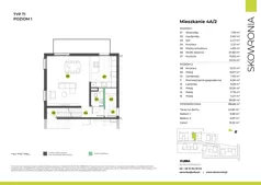 5 pokoi, mieszkanie 138,68 m², piętro 1, oferta nr 4A-2, Skowronia, Kraków, Podgórze Duchackie, Wola Duchacka, ul. Skowronia
